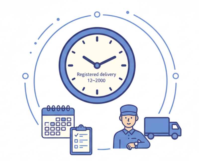 配送可能時間を登録した
拘束時間管理